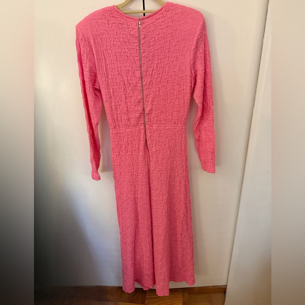 Sabina Musayev Vibrant Pink Long Sleeve Dress - Picture 5 of 5